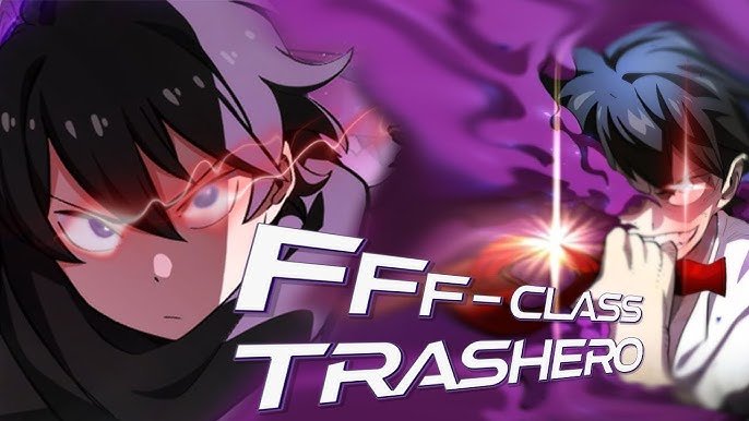 FFF-Class Trash Hero main character holding sword with frustrated expression in comedy